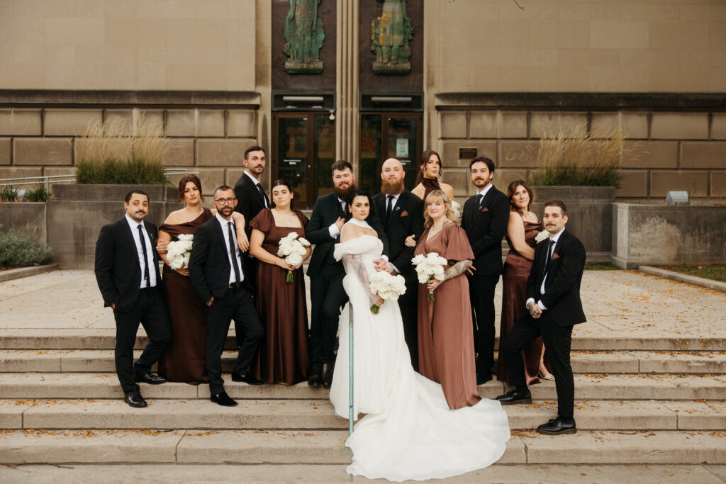 Wedding party at the Museum Lab Pittsburgh