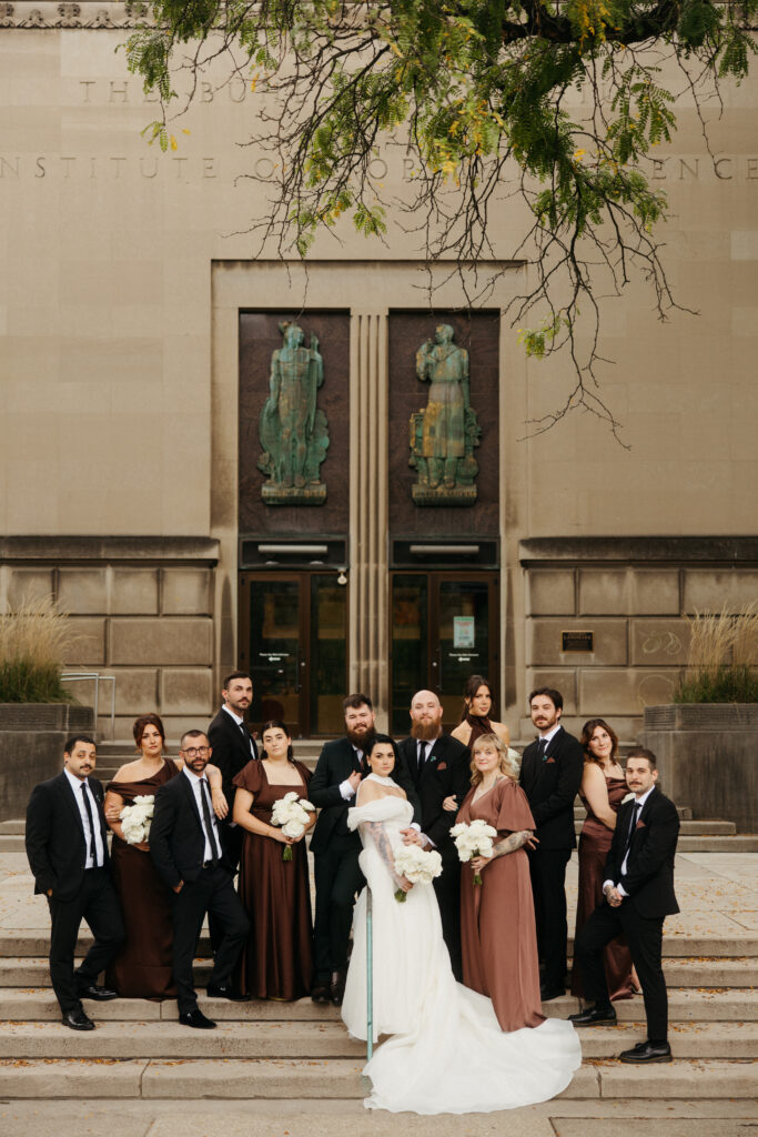Wedding party at the Museum Lab Pittsburgh