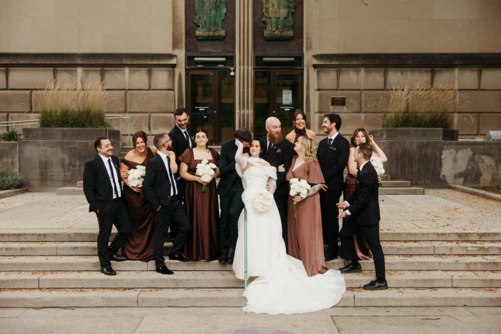 Wedding party at the Museum Lab Pittsburgh