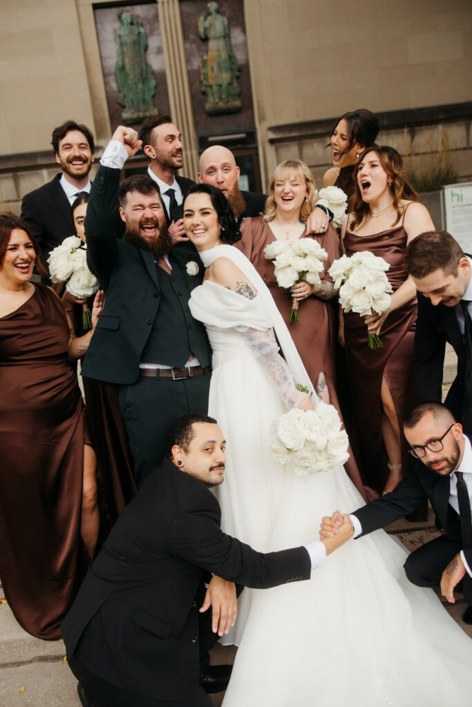 Wedding party at the Museum Lab Pittsburgh