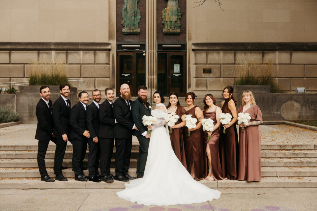 Wedding party at the Museum Lab Pittsburgh