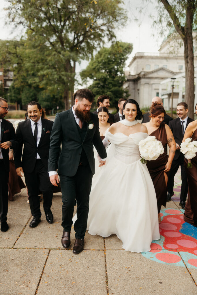 Wedding party at the Museum Lab Pittsburgh
