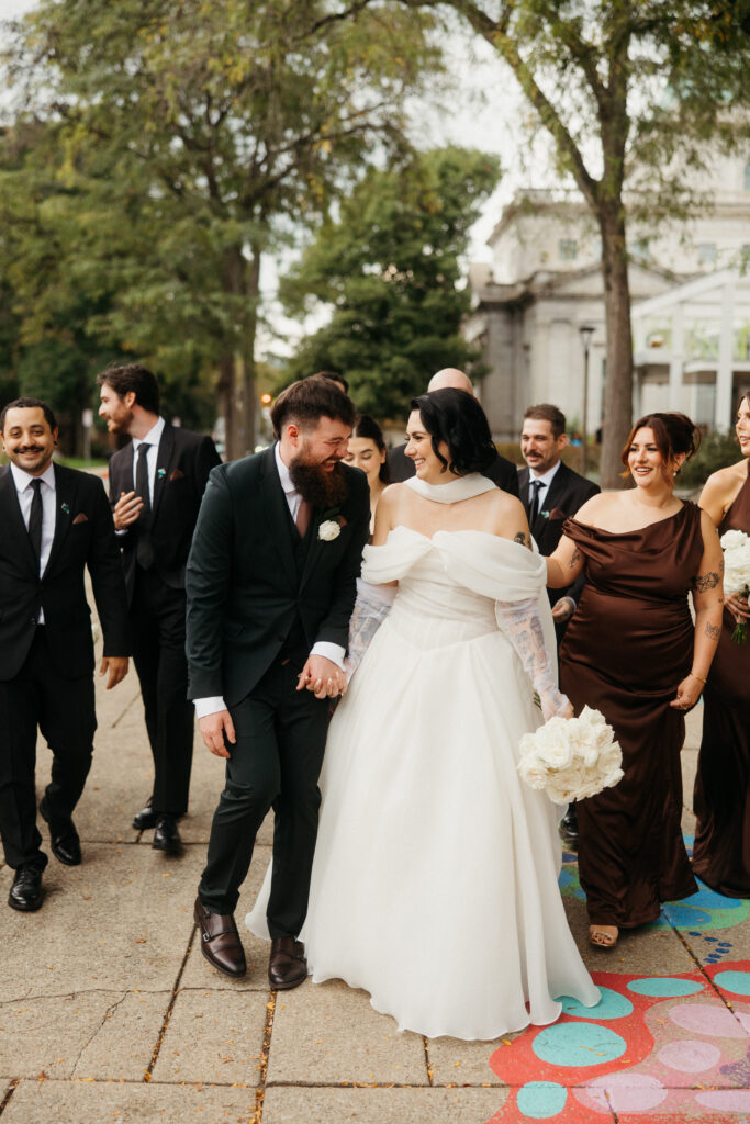 Wedding party at the Museum Lab Pittsburgh