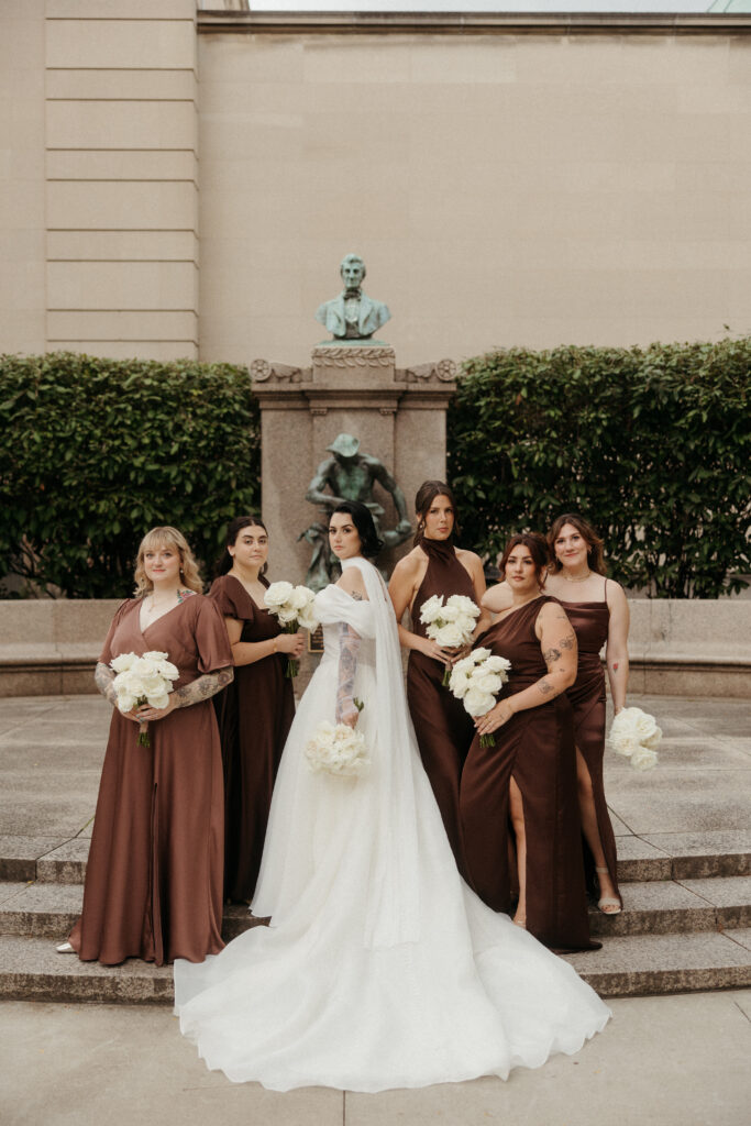 Wedding party at the Museum Lab Pittsburgh