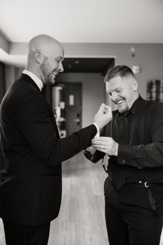 Groom getting ready fox chapel golf club