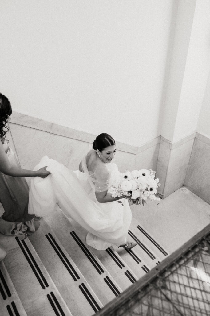 bride and groom portraits at PPG Wintergarden Pittsburgh wedding