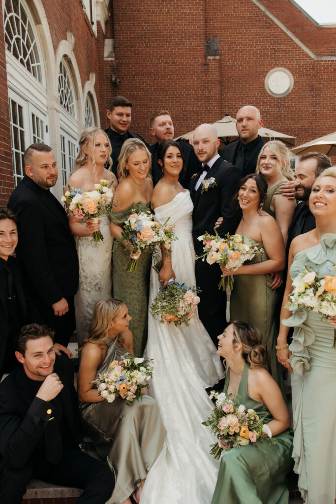 Bride and groom portraits at Fox Chapel Golf Club during Pittsburgh wedding