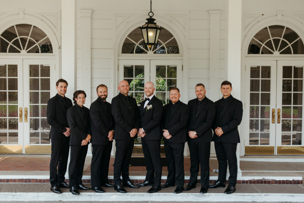 Bride and groom portraits at Fox Chapel Golf Club during Pittsburgh wedding